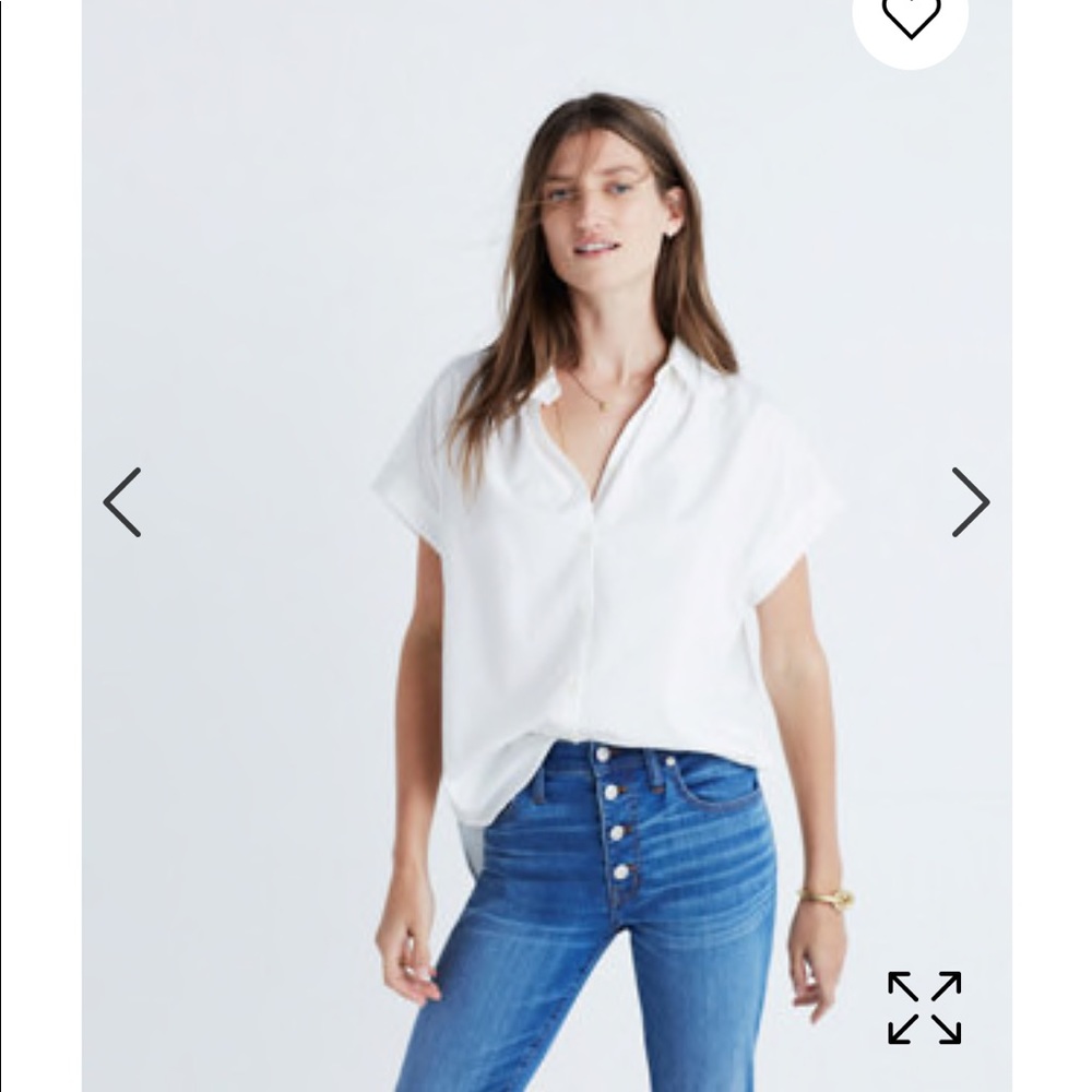 Madewell central shirt in pure white
